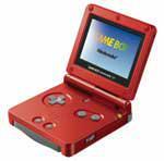 Nintendo Game Boy Advance SP System Red w/Replacement Battery & 3rd Party Charging Cable [Loose Game/System/Item]